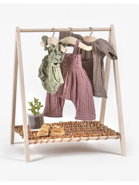 Cintre en bois pour vêtement de poupée – Nuage